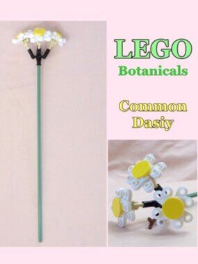 LEGO Botanical Flowers - 1 pcs Common Daisy White - Individual Sale from 10280